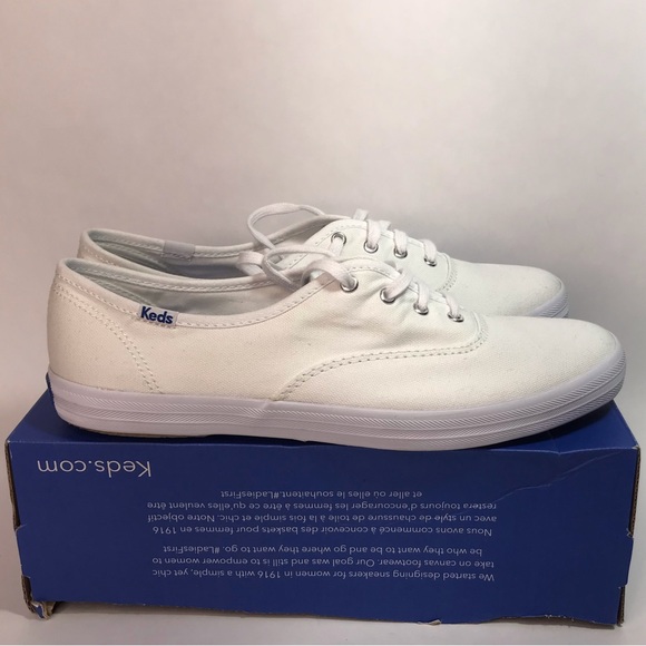 Keds Shoes Keds Champion White Canvas Wf3400 Casual Laceup Sneakers